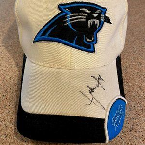 CAROLINA PANTHER'S AUTOGRAPHED HAT - FORMER HEAD COACH JOHN FOX